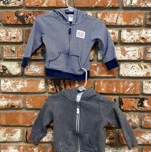 Set of 2 baby boy Hoodies by Carter's. Size 9m. Gently Used.